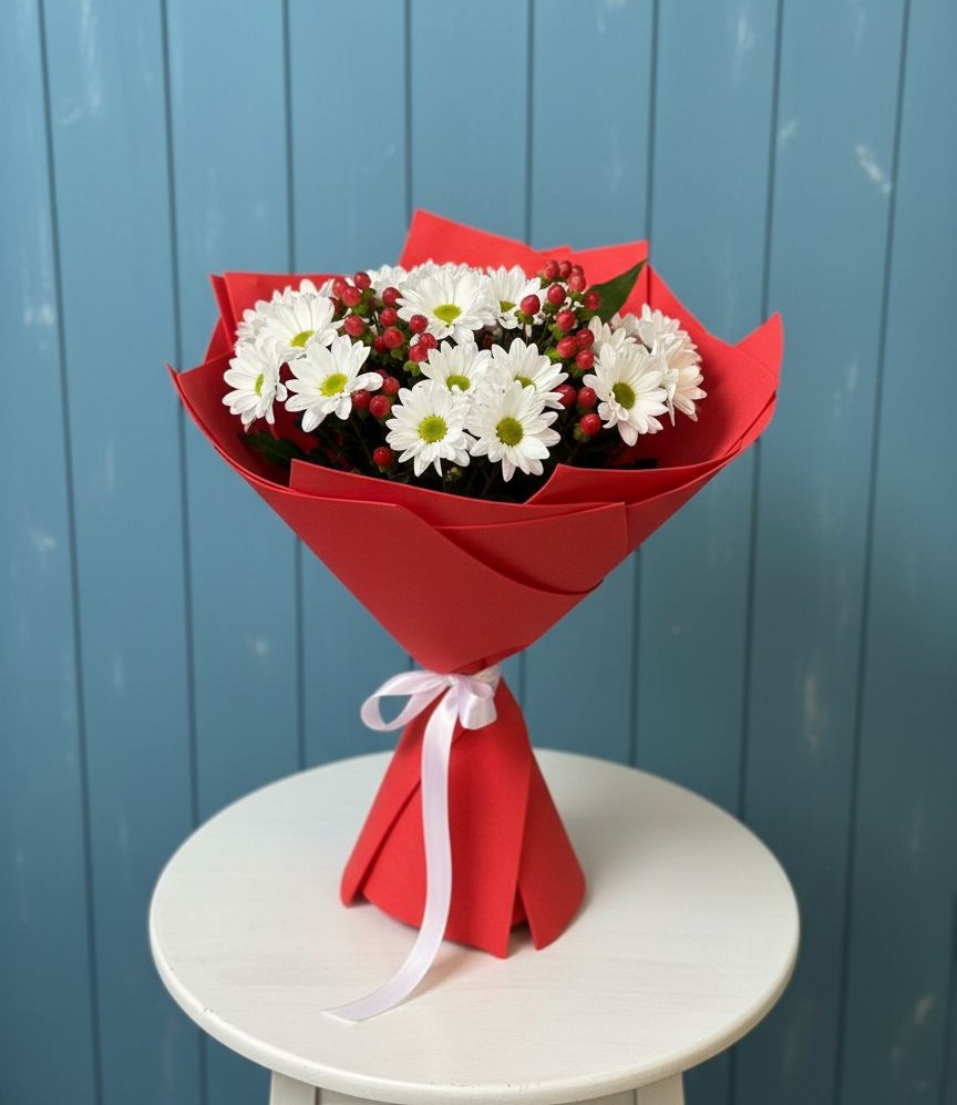 Букет цветов из: Хризантемы в Дубовицах