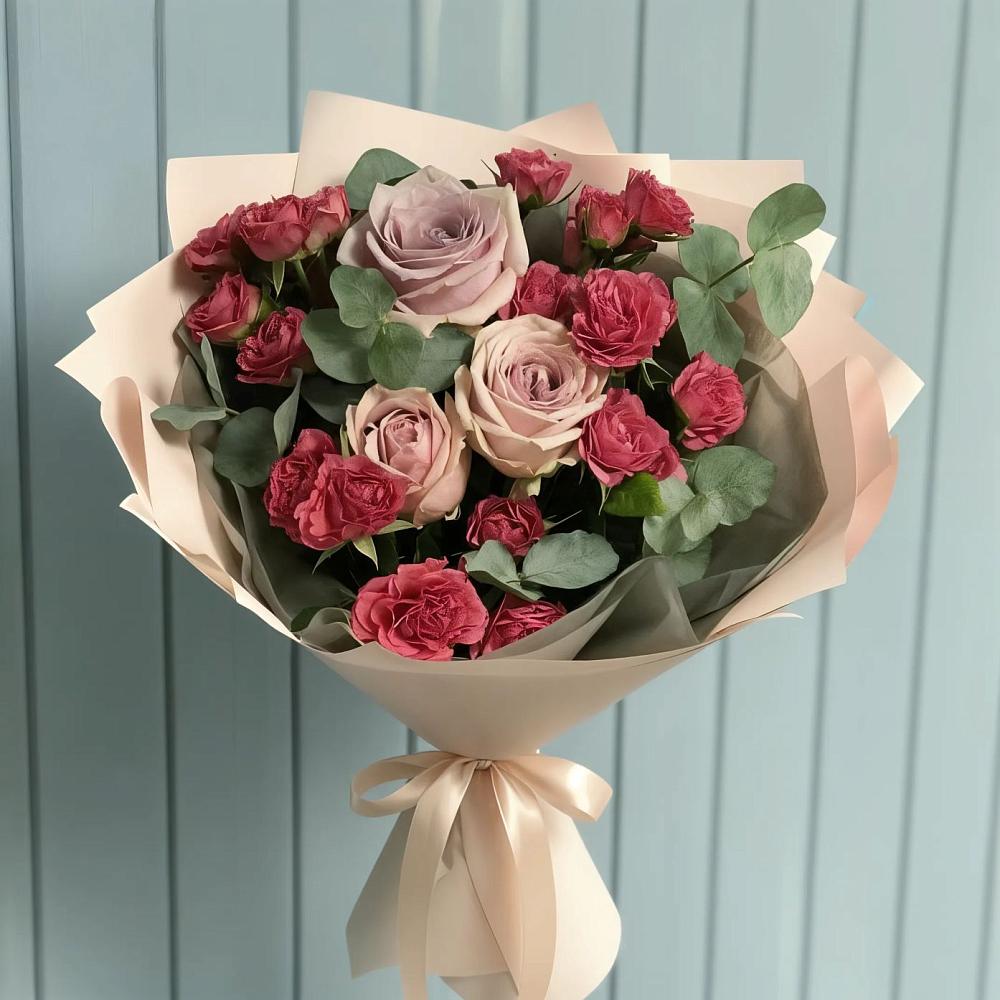 Букет цветов из: Гвоздики и Розы в Дубовицах