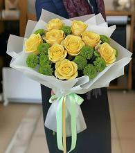 Букет цветов из:  Хризантемы и Розы в Дубовицах