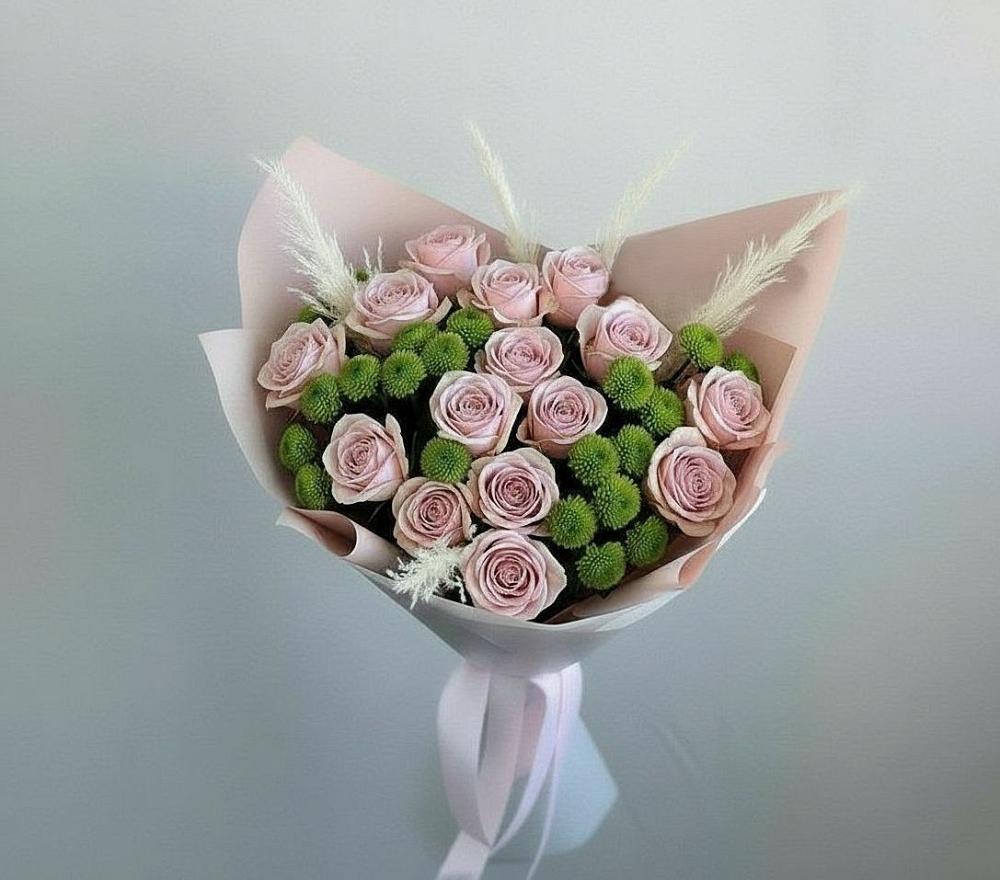 Букет цветов из: Розы и Хризантемы в Дубовицах