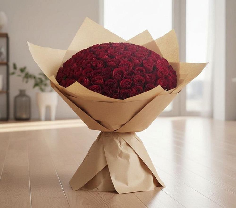 Букет 101 Красная роза в Дубовицах