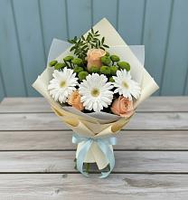 Букет цветов из:  Герберы, Розы и Хризантемы #REPLACE_PRED# Дубовицах