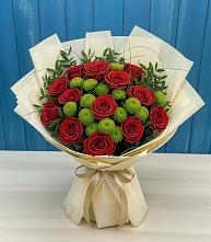 Букет цветов из:  Розы и Хризантемы в Дубовицах