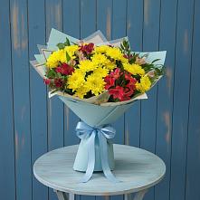Букет цветов из:  Альстромерии и Хризантемы в Дубовицах
