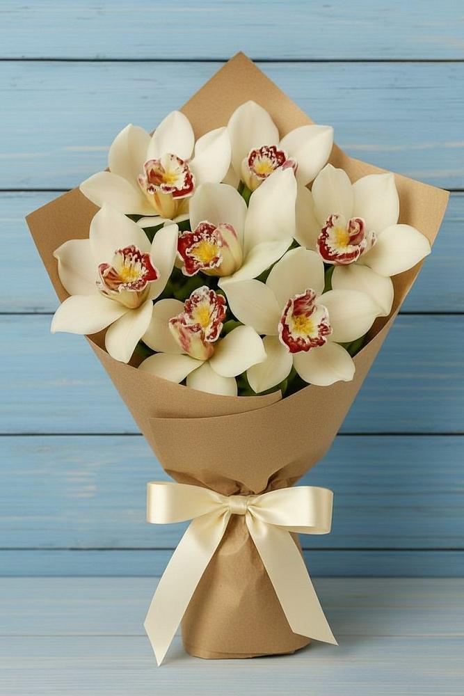 Букет цветов из: Орхидеи и Розы в Дубовицах