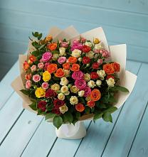 Букет Микс из разноцветных кустовых роз #REPLACE_PRED# Дубовицах